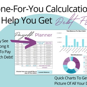 This Debt Snowball Spreadsheet for Google Sheets has automatic calculations and easy to read charts to see your debt repayment progress at all times. This makes the debt tracker process easier when paying off debt.