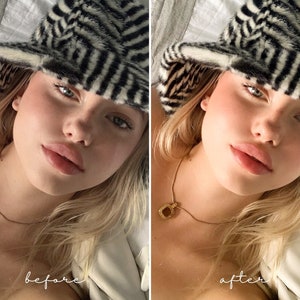 Mobile Lightroom Voreinstellungen Instagram Voreinstellung Desktop Lightroom Voreinstellung Influencer & Blogger Preset Schönheit Preset Natürliche Selfie Preset Bild 7