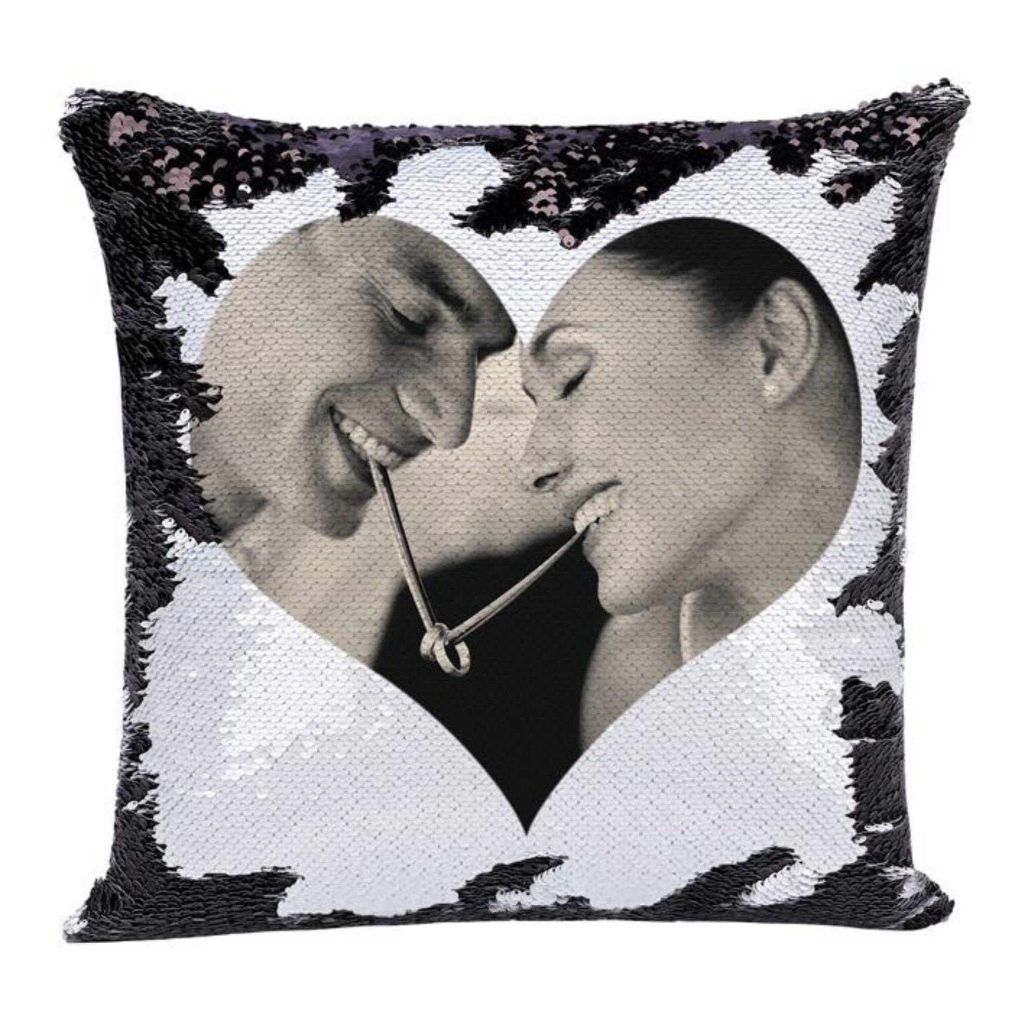 Custom Sequin Pillow with Photo Personalized Sequin Pillow Etsy