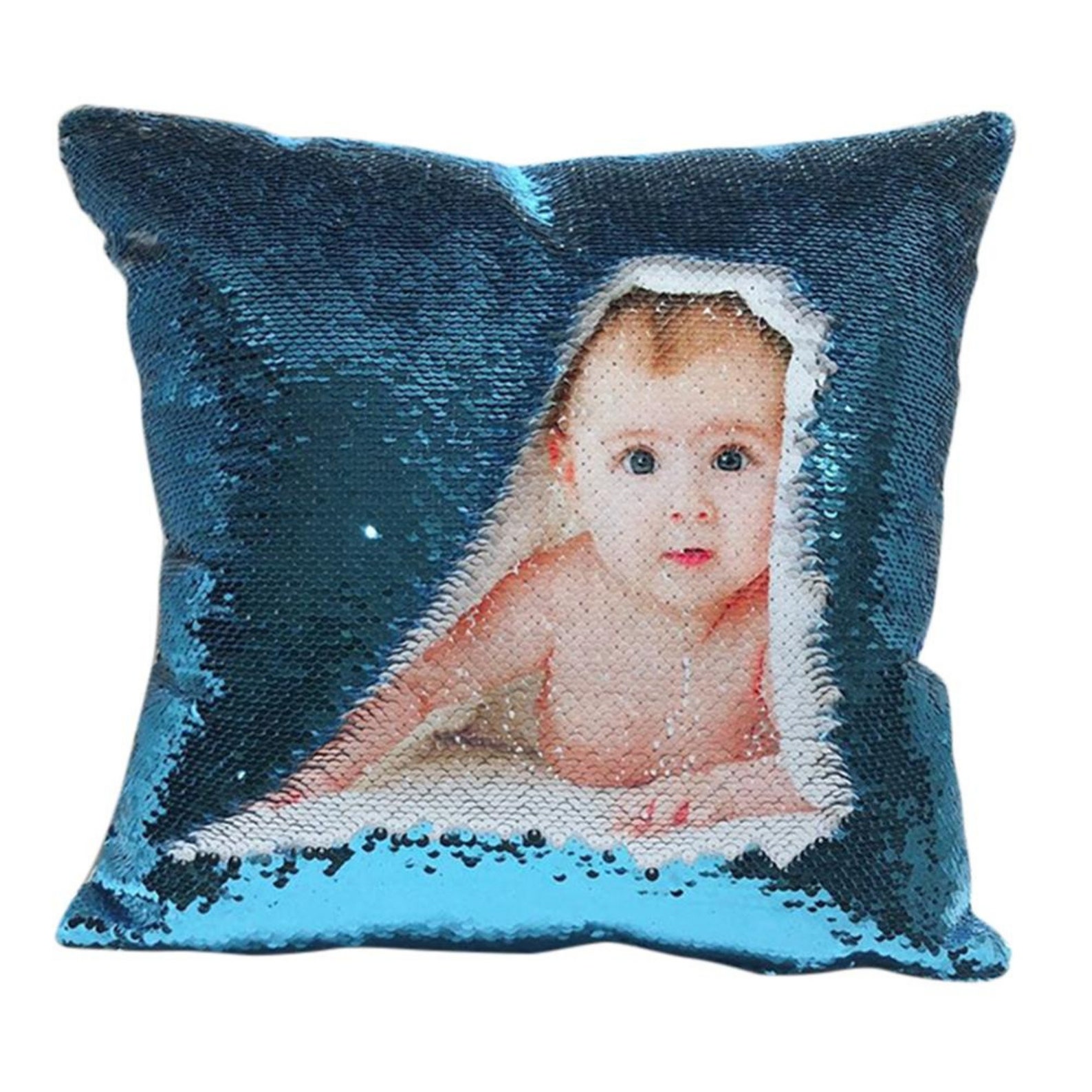 Custom Sequin Pillow with Photo Personalized Sequin Pillow ...