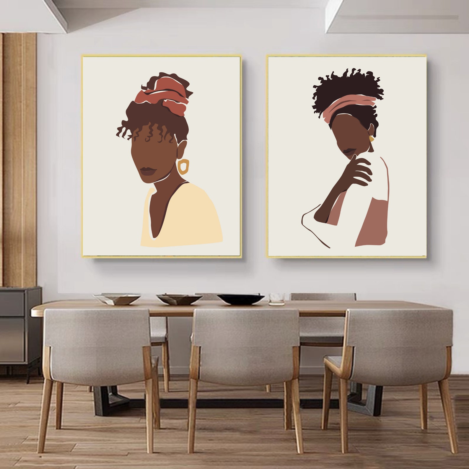 Paint by Number Kit Black Girl Faceless Art / DIY Oil Etsy