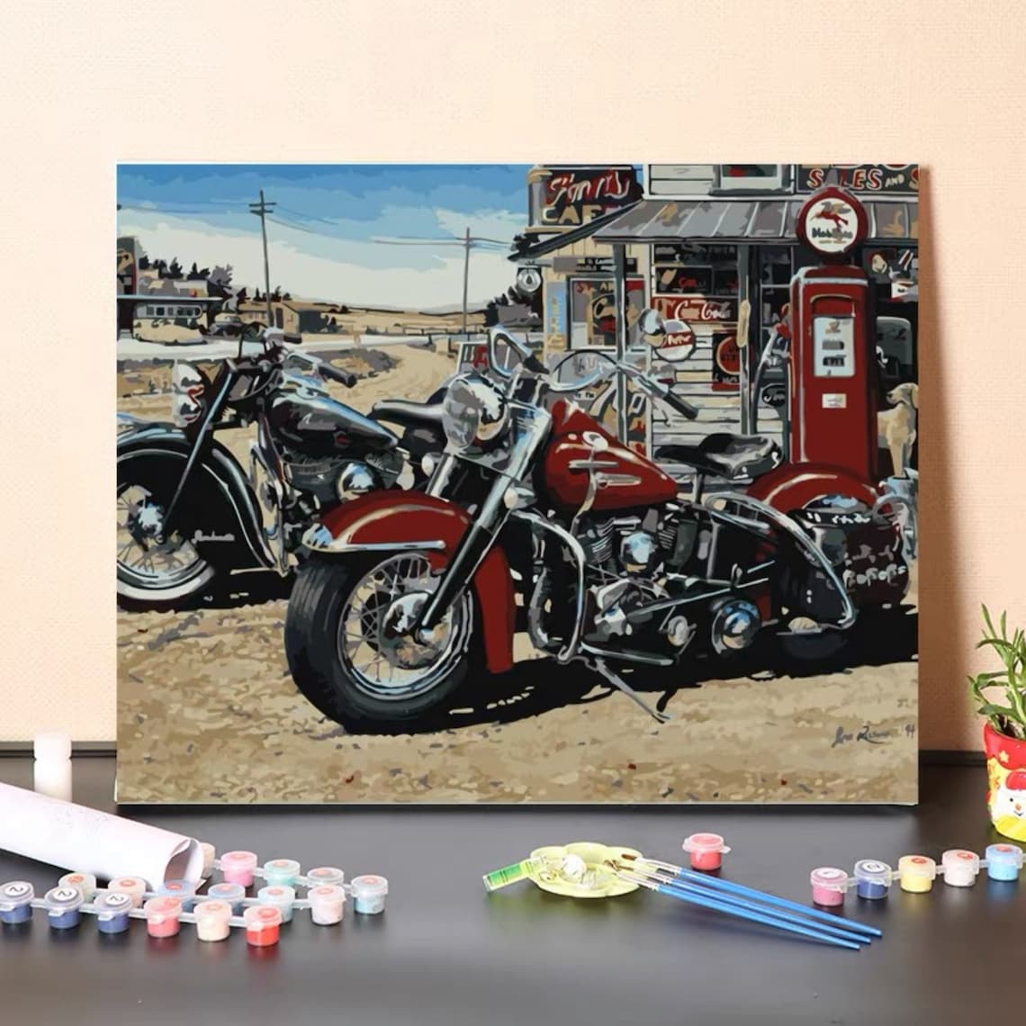 Paint by Number Kit Wild Motorcycles Wall Decor Adult Etsy