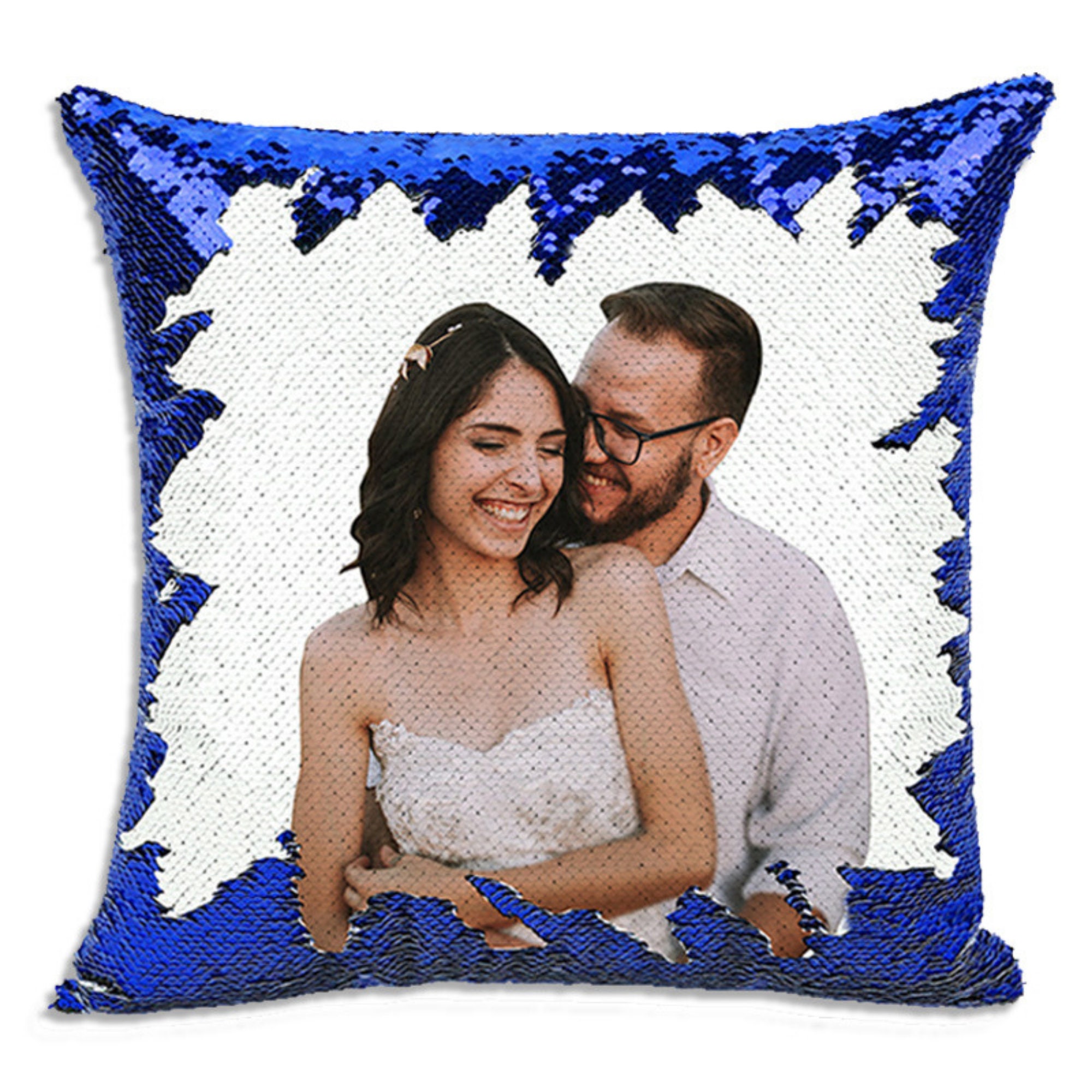 Custom Sequin Pillow with Photo Personalized Sequin Pillow Etsy