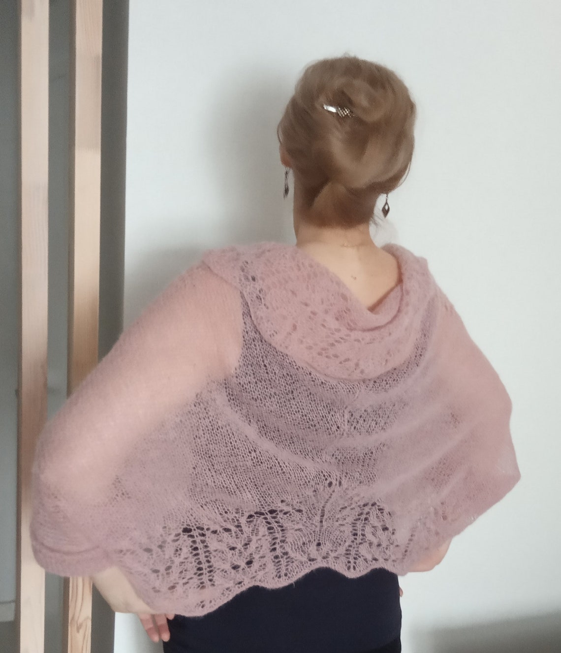 Mohair lace bolero knitting pattern PDF in English Russian Etsy