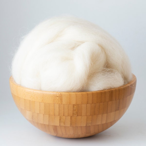 Icelandic Wool Roving (32 μm) - White