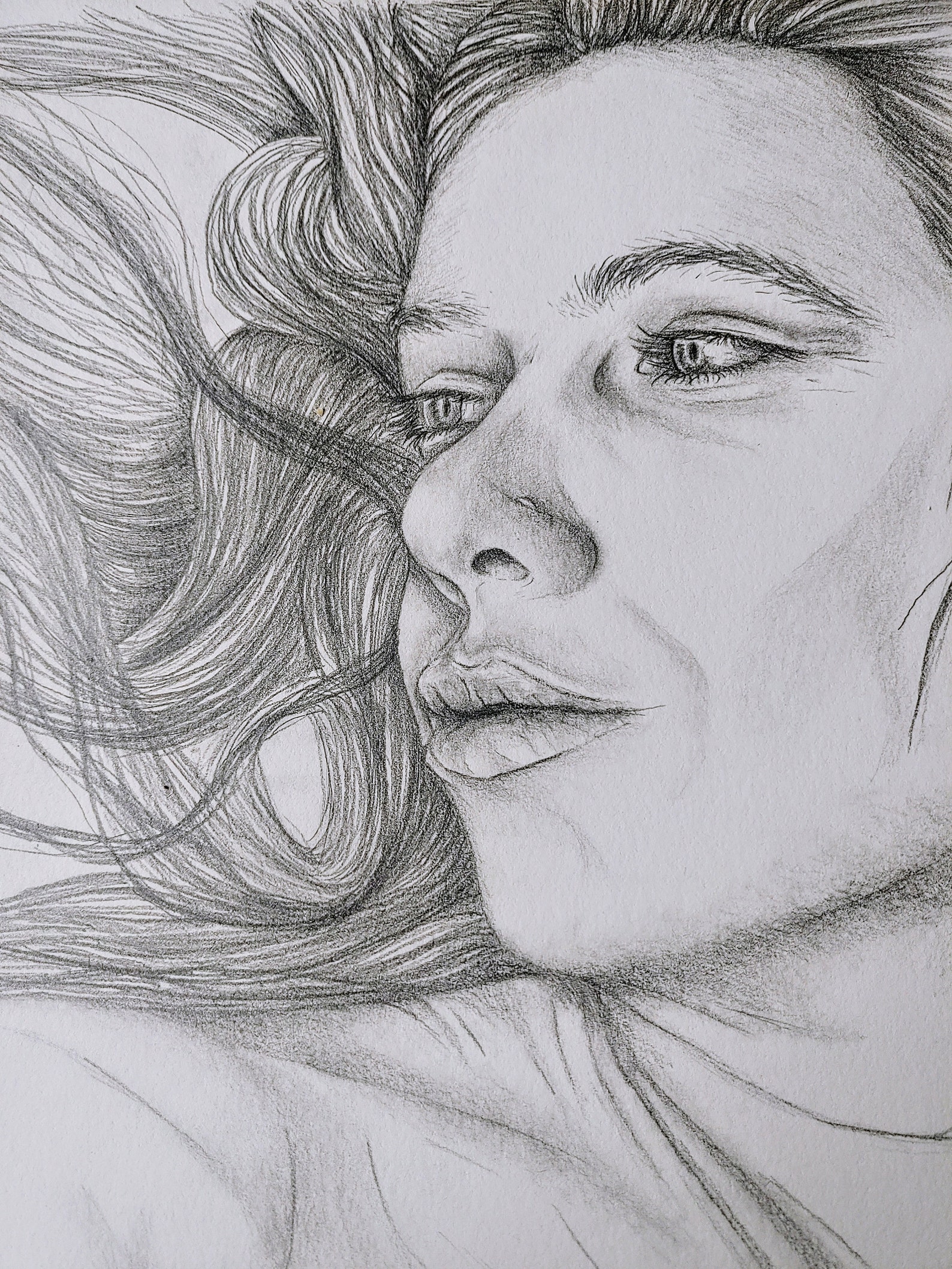 Portrait Drawing Black White Pencil Traditional Art People Kids Babies ...