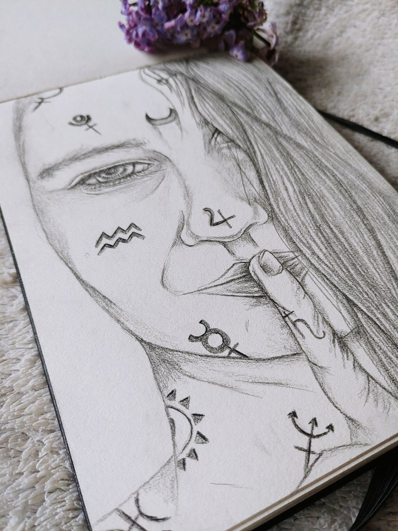 Portrait Drawing Black White Pencil Traditional Art People Kids Babies ...