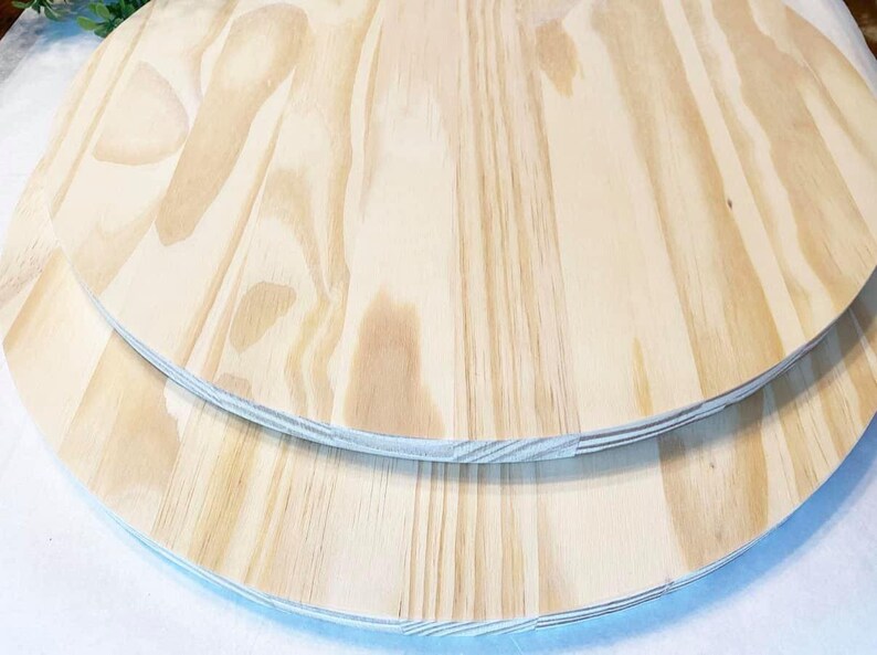 Wooden Round Blanks Unfinished Edge Glued Wood Circles Round Etsy