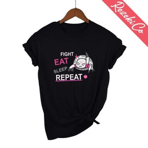 Fight Eat Sleep Repeat Spider Shirt I&#39;m a Spider So What Harajuku Kumoko Spider Shirt Casual Tshirt
