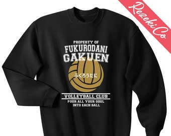 Fukurodani Gakuen Oya Oya Oya Sweatshirt Fukurodani Gakuen Volleyball Club Sweater Crewneck Unisex Size