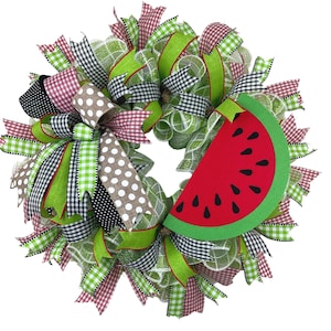 Watermelon Wreath Summer Mesh Wreath