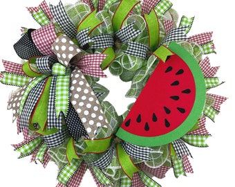 Watermelon Wreath Summer Mesh Wreath