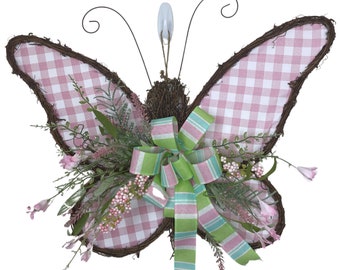 Butterfly Doorhanger Butterfly Spring Wreath