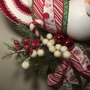 Glitter Santa Christmas Swag, Christmas Wreath Christmas Door Hanger image 3
