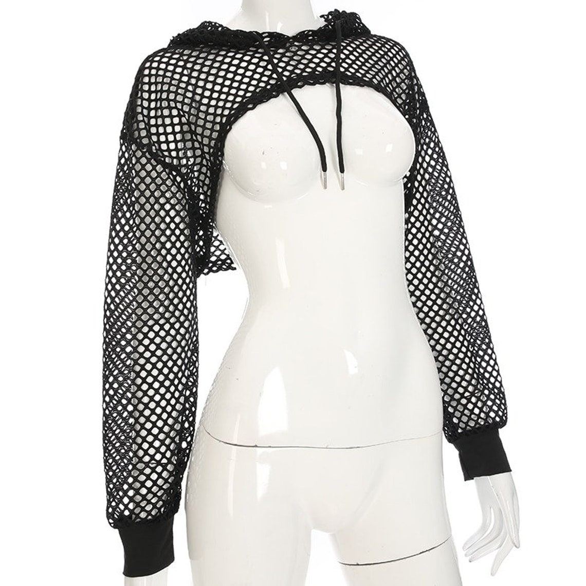 Streetwear Neon Green Mesh Fishnet Top Women Tshirt Sexy | Etsy