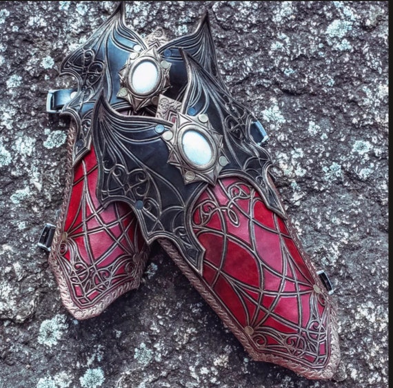 Bloodstained Bracers | Leather Pattern | Laser Cutter Compatible