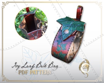 Wood Elf Ivy Belt Bag Leather Pattern: Laser Cut File (PDF)