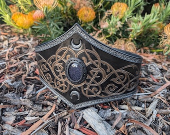 Leather Celestial Waist Belt | Fantasy Inspired | LARP Cosplay Armor | Medieval Ball Gothic Costume
