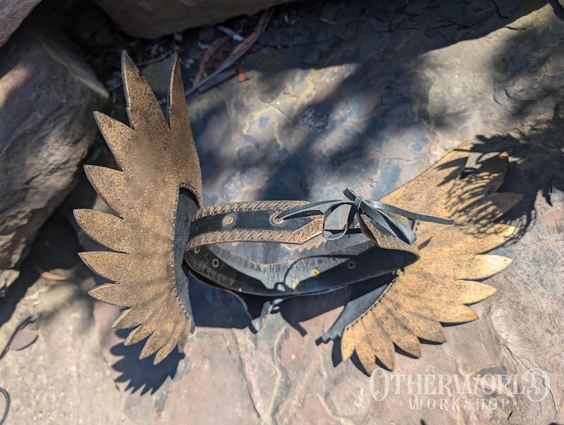 Leather Valkyrie Battle Crown Headpiece | LARP Cosplay Armor | Warrior Norse Viking Mythology image 3
