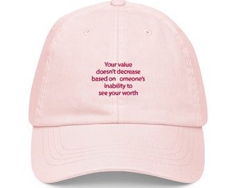 Empowerment Minimalistic Embroidered Champion Dad Cap Summer VSCO Girl Three Colors available Gift for Her Self Love Gift for Men