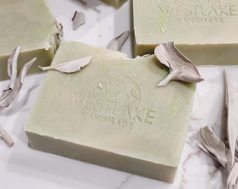 Soothing White Sage Handmade Natural Soap | Refreshing Aromatherapy | Body and Bath Soap