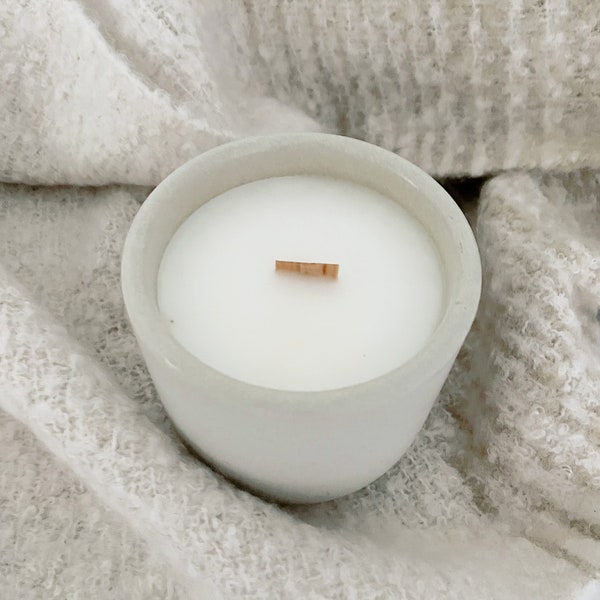 Crème Brulee Scented Concrete Candle | Cozy Home Decor | Fall Candles