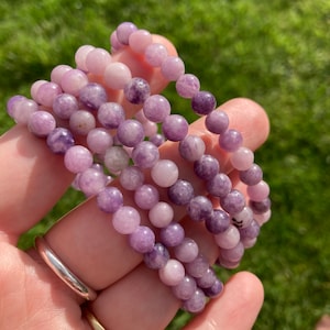 Lepidolite Bracelet // Crystal bracelet