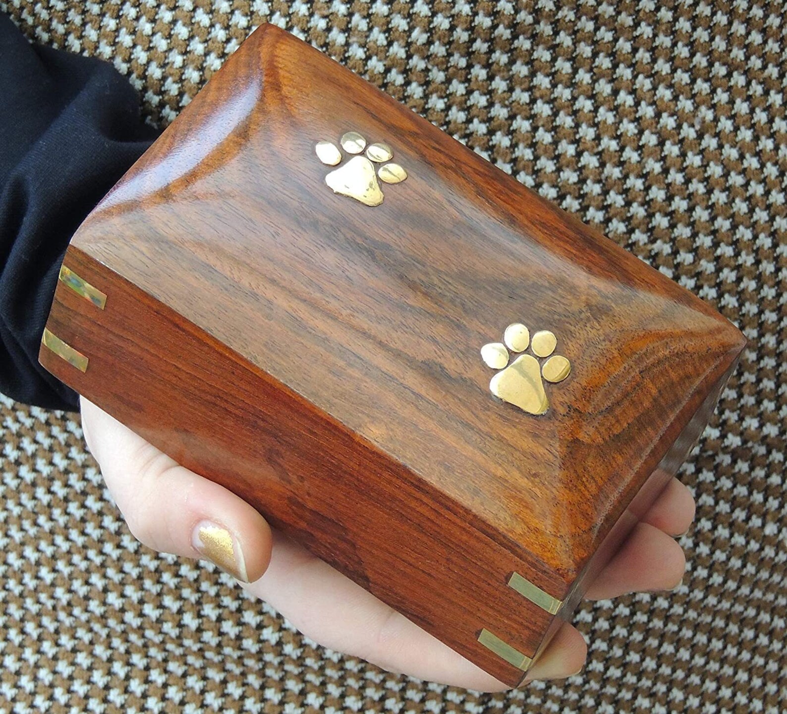Rosewood pet urns for dogs Urns for Cat Ashes Urn with paw Etsy