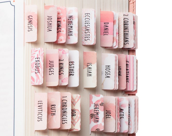 Bible Tabs Laminated Bible Tabs With Adhesive Books of the Bible Tabs ...