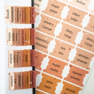 Laminated Bible Tabs: Easy-Apply Bible Journaling Stickers - Terrazzo