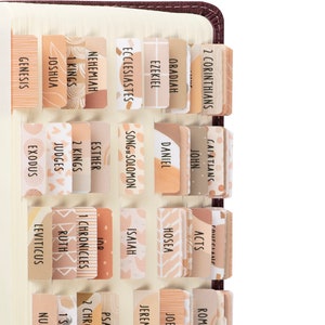 Laminated Bible Tabs with Adhesive Easy to Read, Easy to Apply, Bible Labels, Bible Journaling Accessories, Bible Dividers, Bible Stickers image 1