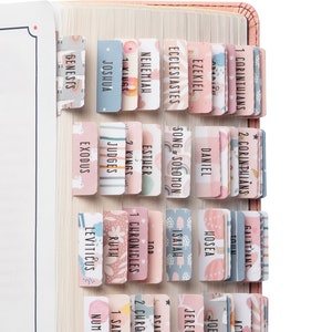 Pestañas bíblicas laminadas para mujeres y niñas (fácil de leer, fácil de aplicar), etiquetas bíblicas, diario bíblico, pegatinas divisorias bíblicas (dulce)