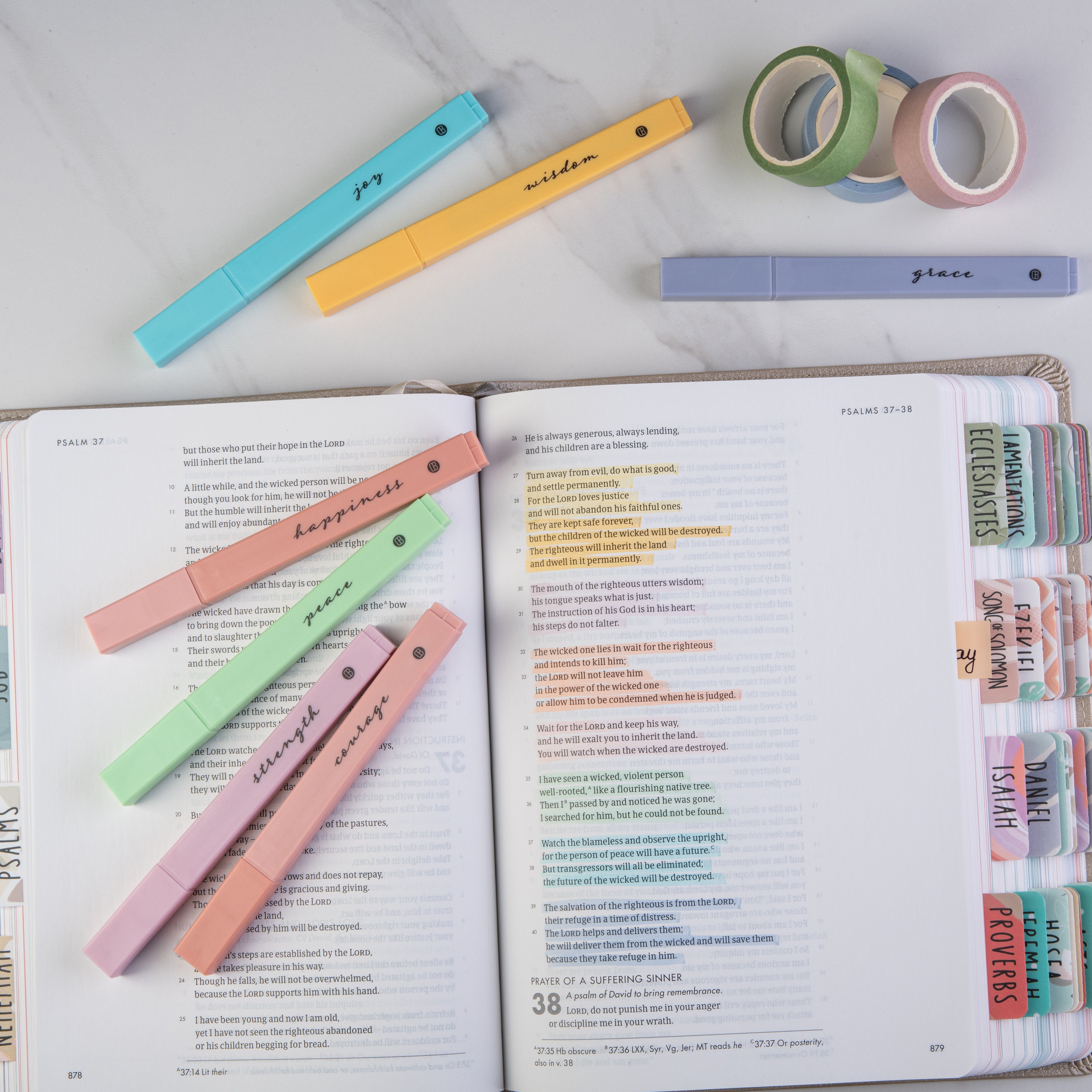 8 Dusty Bible Highlighters No Bleed or Smear, Bible Safe Gel Highlighters, Bible  Markers Pens, Dry Highlighters Set, Journaling Supplies 