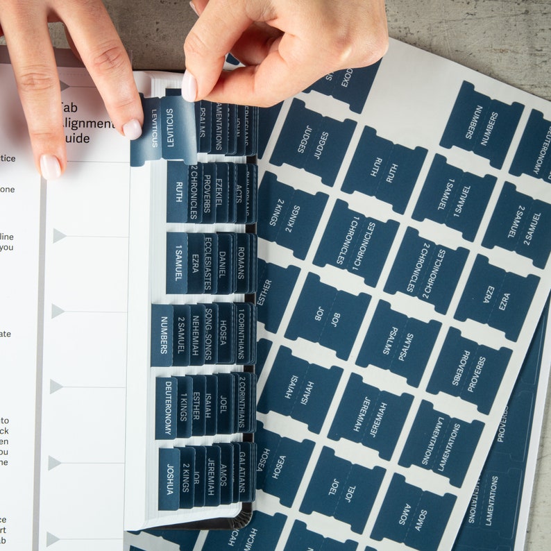 Laminated Bible Tabs easy to Read Easy to Apply Bible Etsy