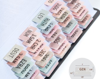 Laminated Bible Tabs: Easy-Apply Bible Journaling Stickers - Petal