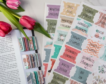 Laminated Bible Tabs: Easy-Apply Bible Journaling Dividers - Uniform