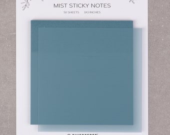 Pastel Transparent Sticky Notes: Clear Planner Accessories (3x3) - Mist