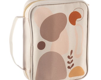 Bible Cover with Handles: Abstract Design Bible Tote Bag - Vanilla