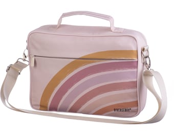 Large Rainbow Bible Cover: Padded Bible Tote Bag for Women & Girls