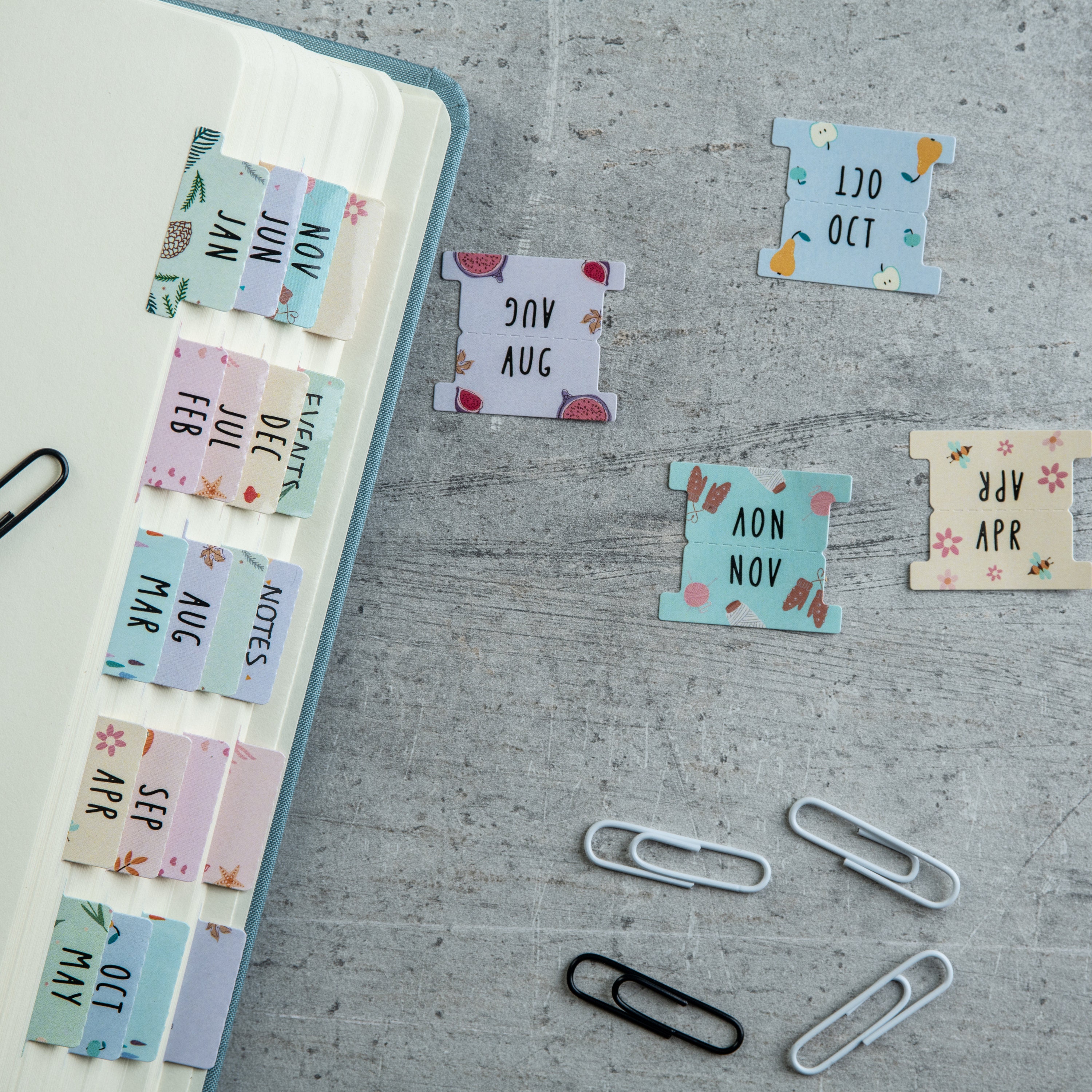 Monthly Tabs for Planner Stickers 12 Month Tabs and 12 Blank Etsy