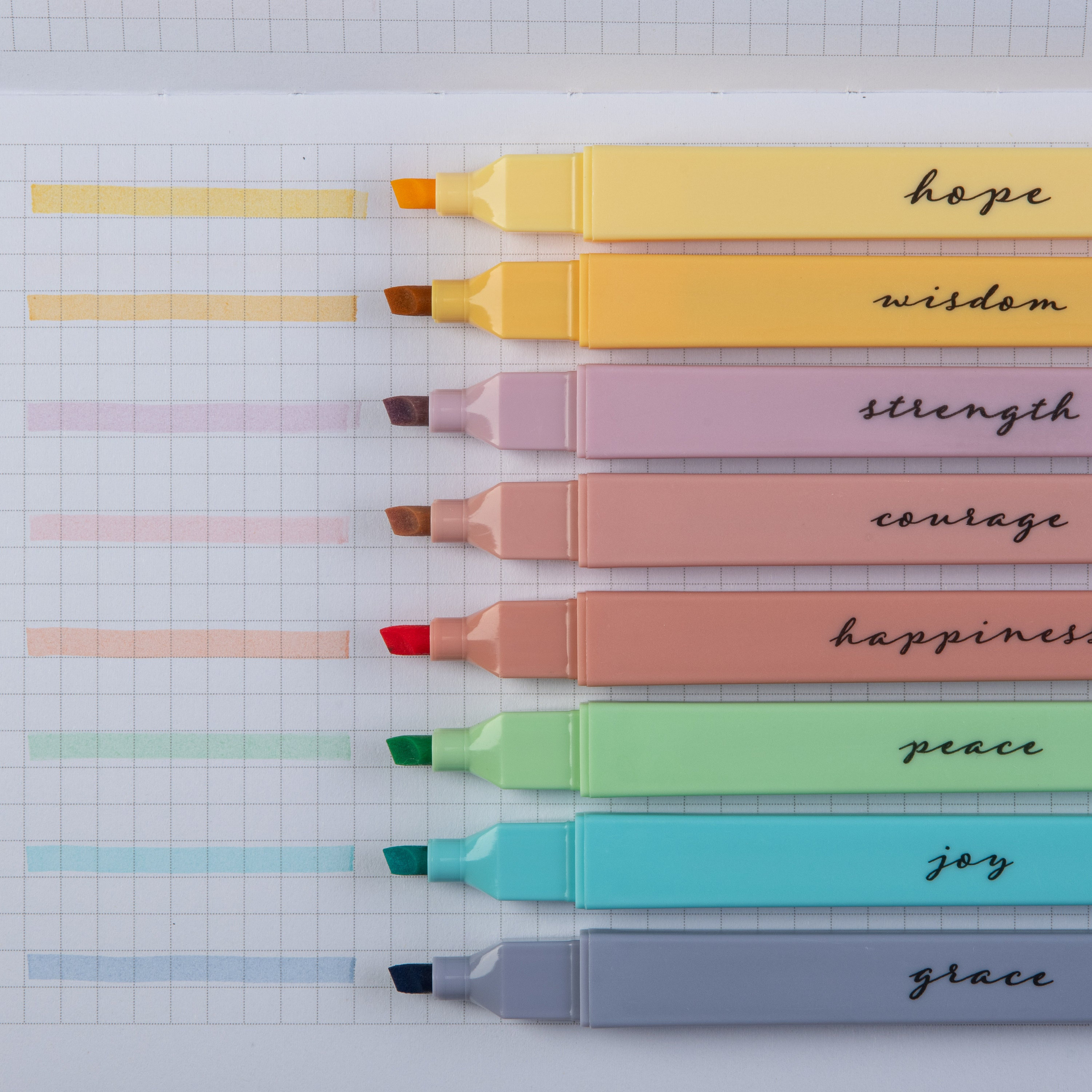 Bible Highlighters With Soft Chisel Tip, 8 Pack No Bleed Through