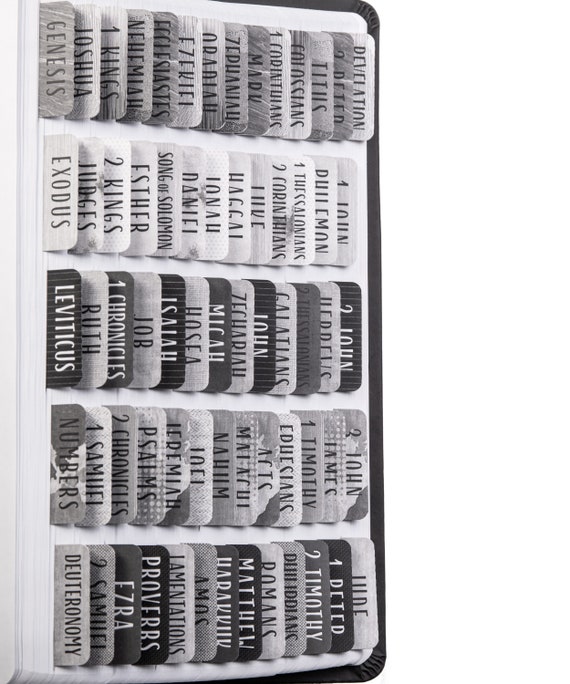 Laminated Bible Tabs: Easy-to-Read, Self-Adhesive, 66 Old & New Testament - Noble