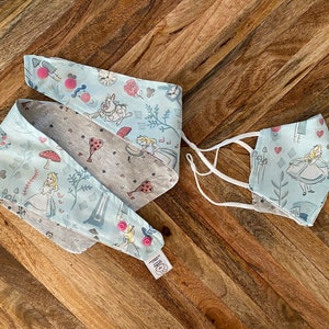 Alice in Wonderland -- Pet Bandana -- Matching Masks Available -- Mad Hatter -- Tea Party --  Pet Bandana -- Matching Masks Available