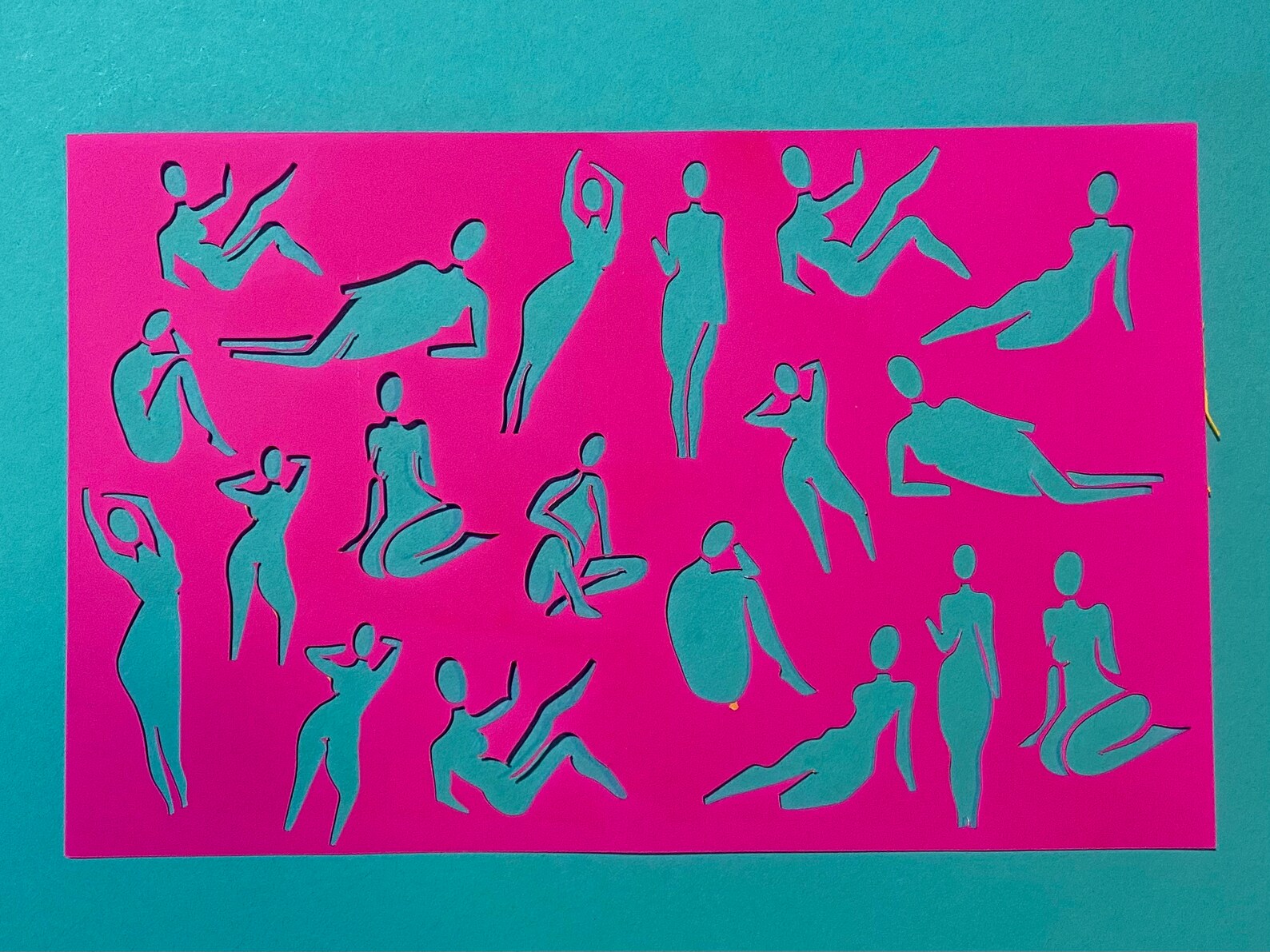 Female Body Stencil for Clay Polymer Embossing and Pattern Etsy