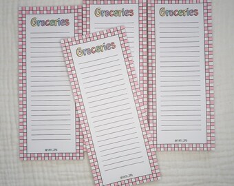 Hand-Drawn Design Grocery List Notepad for Organized Shopping and Meal Planning | Tati JPG
