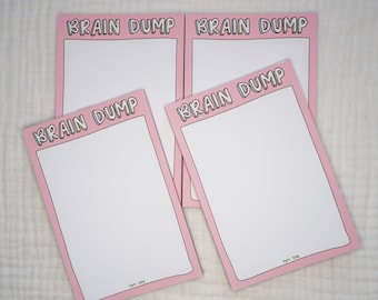 Capture Your Thoughts in Style with this 4x6 Brain Dump Notepad | Tati JPG