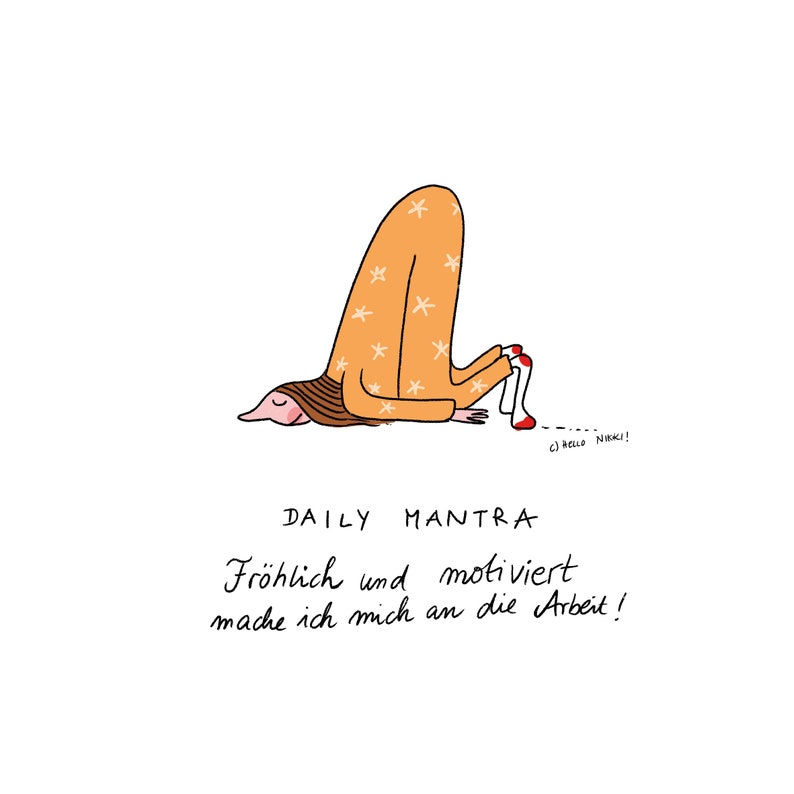 Lustige Postkarte mit Mantra Etsy.de