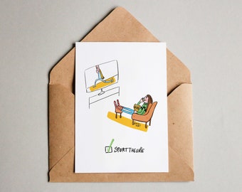 Postcard "Sports Theory" / Greeting Card / Art Print / Gift Card