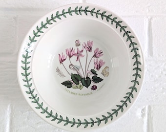 PORTMEIRION The Botanic Garden CYCLAMEN Rim Cereal/Oatmeal Bowl