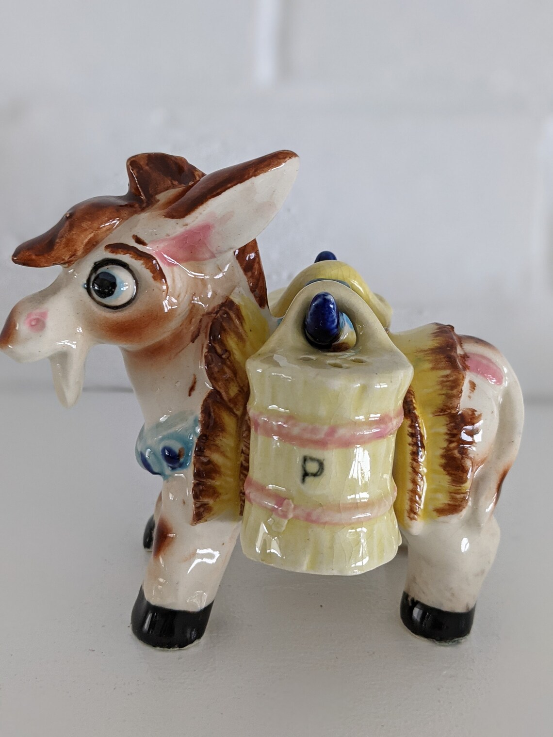 Vintage Donkey Salt & Pepper Shaker 3 Piece Set Farmhouse Etsy